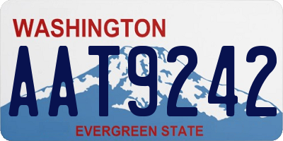 WA license plate AAT9242