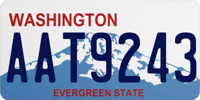 WA license plate AAT9243
