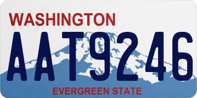 WA license plate AAT9246
