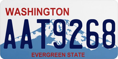 WA license plate AAT9268
