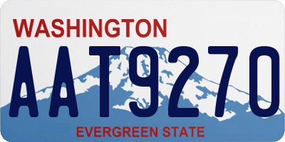WA license plate AAT9270