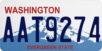 WA license plate AAT9274