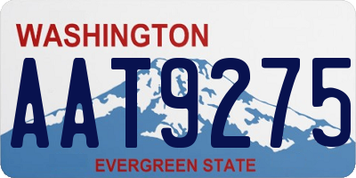 WA license plate AAT9275