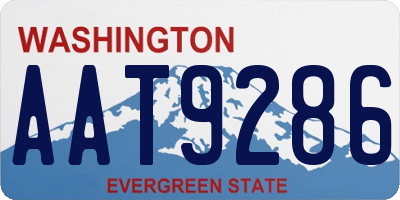 WA license plate AAT9286