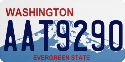 WA license plate AAT9290