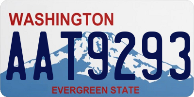 WA license plate AAT9293