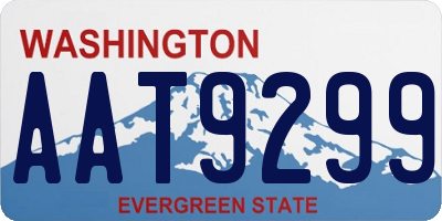 WA license plate AAT9299