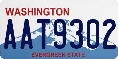 WA license plate AAT9302