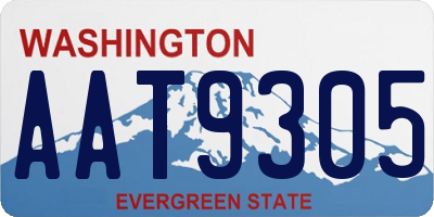 WA license plate AAT9305