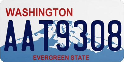 WA license plate AAT9308