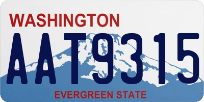 WA license plate AAT9315