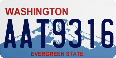 WA license plate AAT9316