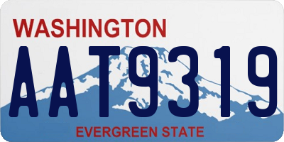 WA license plate AAT9319