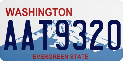 WA license plate AAT9320