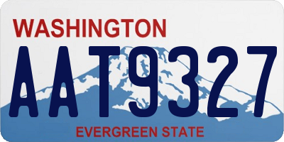 WA license plate AAT9327