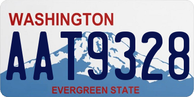 WA license plate AAT9328