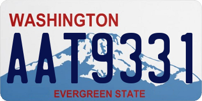 WA license plate AAT9331