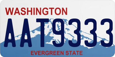 WA license plate AAT9333