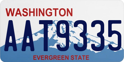 WA license plate AAT9335