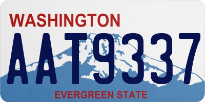 WA license plate AAT9337