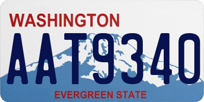 WA license plate AAT9340