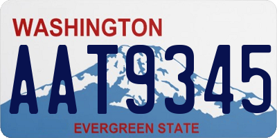 WA license plate AAT9345