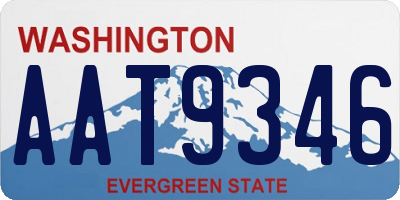 WA license plate AAT9346