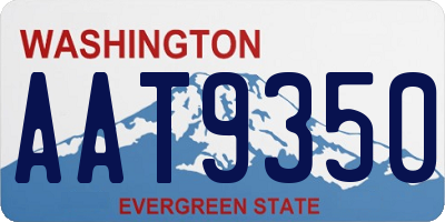 WA license plate AAT9350
