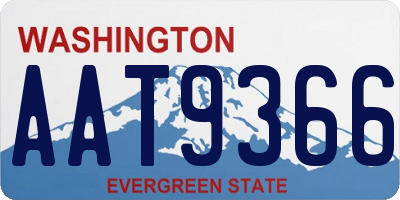 WA license plate AAT9366