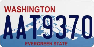 WA license plate AAT9370
