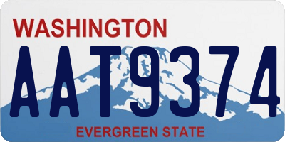 WA license plate AAT9374