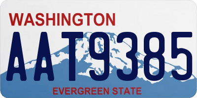 WA license plate AAT9385