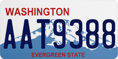 WA license plate AAT9388