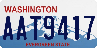 WA license plate AAT9417