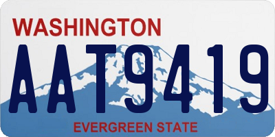 WA license plate AAT9419