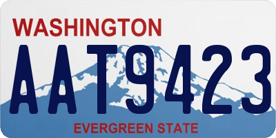 WA license plate AAT9423