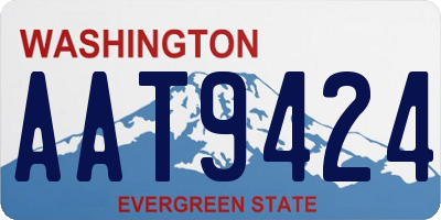 WA license plate AAT9424
