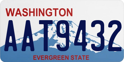 WA license plate AAT9432