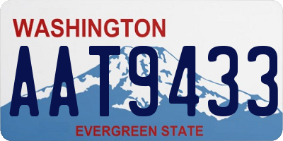 WA license plate AAT9433