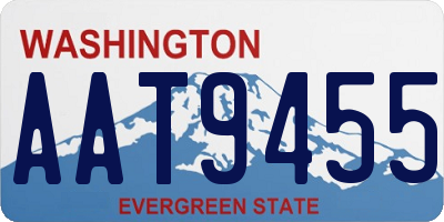 WA license plate AAT9455