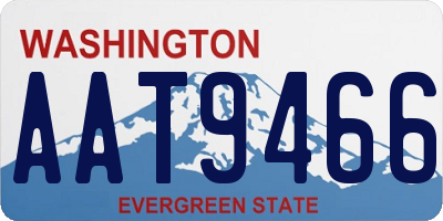 WA license plate AAT9466
