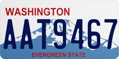 WA license plate AAT9467