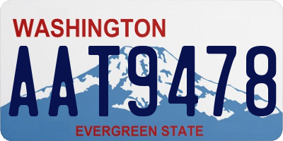 WA license plate AAT9478