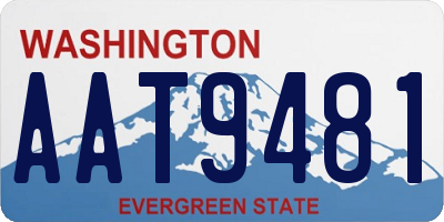 WA license plate AAT9481