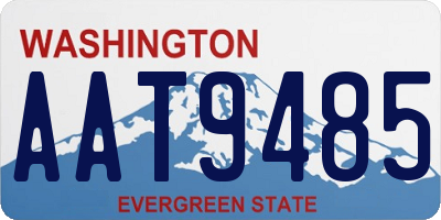 WA license plate AAT9485