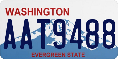 WA license plate AAT9488