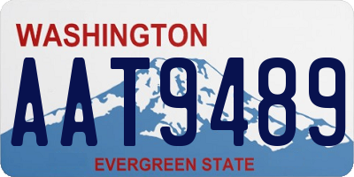 WA license plate AAT9489