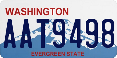 WA license plate AAT9498