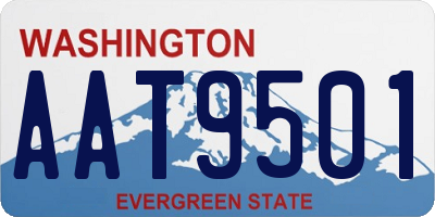 WA license plate AAT9501