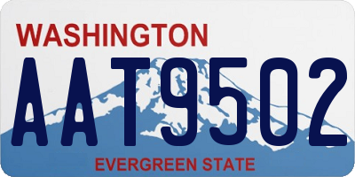 WA license plate AAT9502